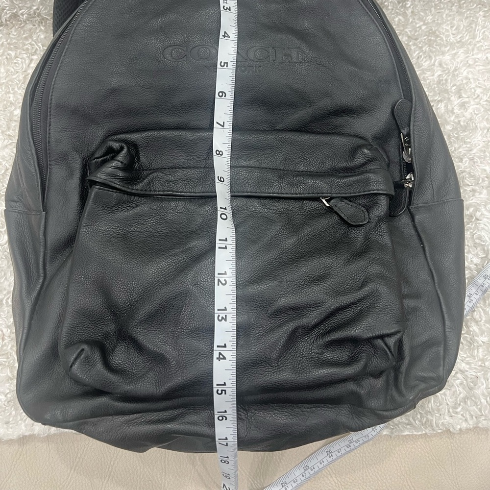 Coach BLACK Charles Leather Backpack Bag F54786 - Picture 11 of 15
